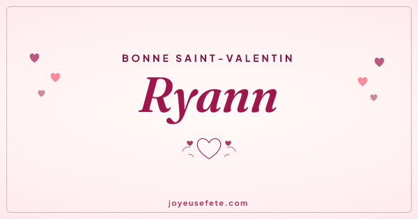 Image « Bonne Saint-Valentin Ryann » au format large