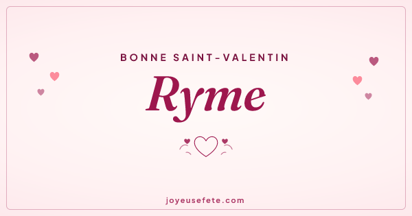 Image « Bonne Saint-Valentin Ryme » au format large