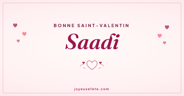 Image « Bonne Saint-Valentin Saadi » au format large