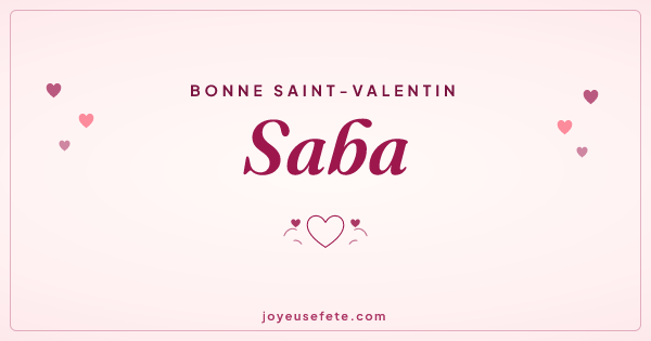 Image « Bonne Saint-Valentin Saba » au format large