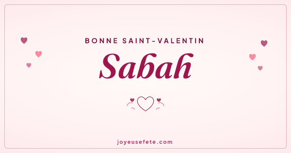 Image « Bonne Saint-Valentin Sabah » au format large