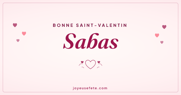 Image « Bonne Saint-Valentin Sabas » au format large