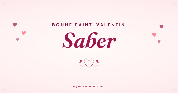 Image « Bonne Saint-Valentin Saber » au format large
