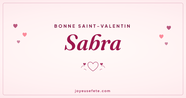 Image « Bonne Saint-Valentin Sabra » au format large