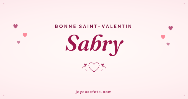 Image « Bonne Saint-Valentin Sabry » au format large