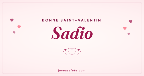 Image « Bonne Saint-Valentin Sadio » au format large