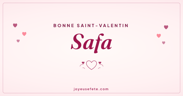Image « Bonne Saint-Valentin Safa » au format large