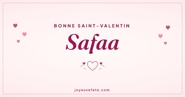 Image « Bonne Saint-Valentin Safaa » au format large