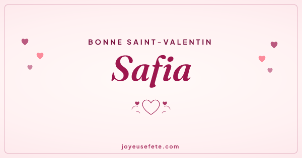 Image « Bonne Saint-Valentin Safia » au format large