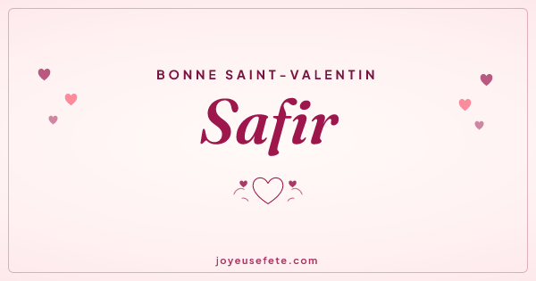 Image « Bonne Saint-Valentin Safir » au format large