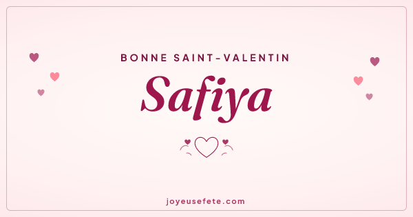 Image « Bonne Saint-Valentin Safiya » au format large
