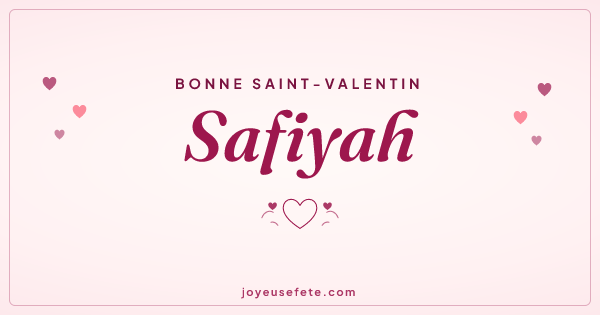 Image « Bonne Saint-Valentin Safiyah » au format large