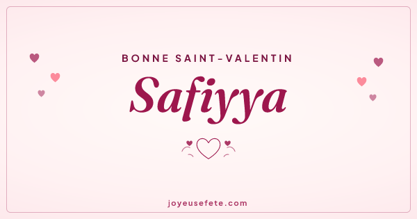 Image « Bonne Saint-Valentin Safiyya » au format large