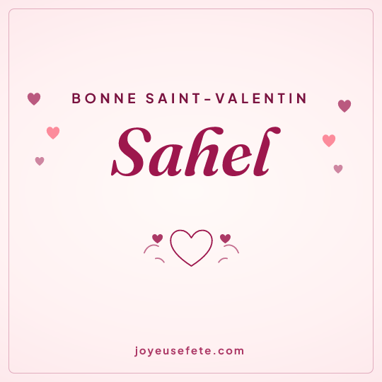 Image carrée « Bonne Saint-Valentin Sahel » pour WhatsApp