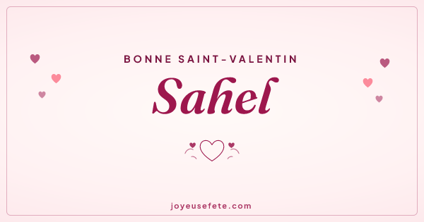Image « Bonne Saint-Valentin Sahel » au format large