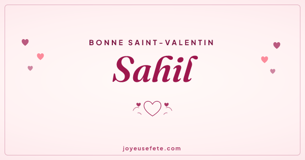 Image « Bonne Saint-Valentin Sahil » au format large