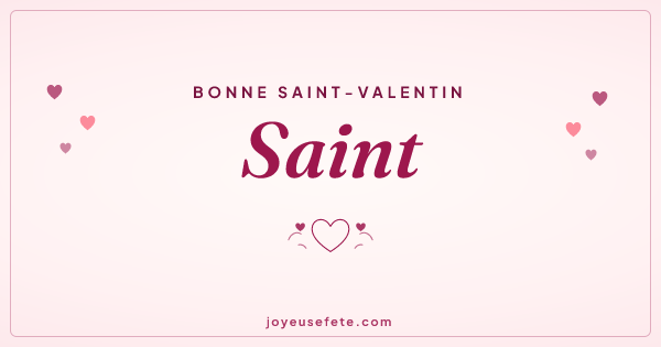 Image « Bonne Saint-Valentin Saint » au format large