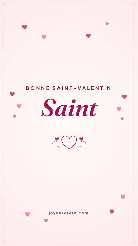 Image « Bonne Saint-Valentin Saint » au format story