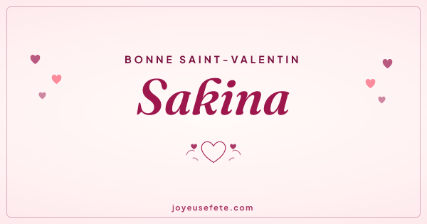 Image « Bonne Saint-Valentin Sakina » au format large