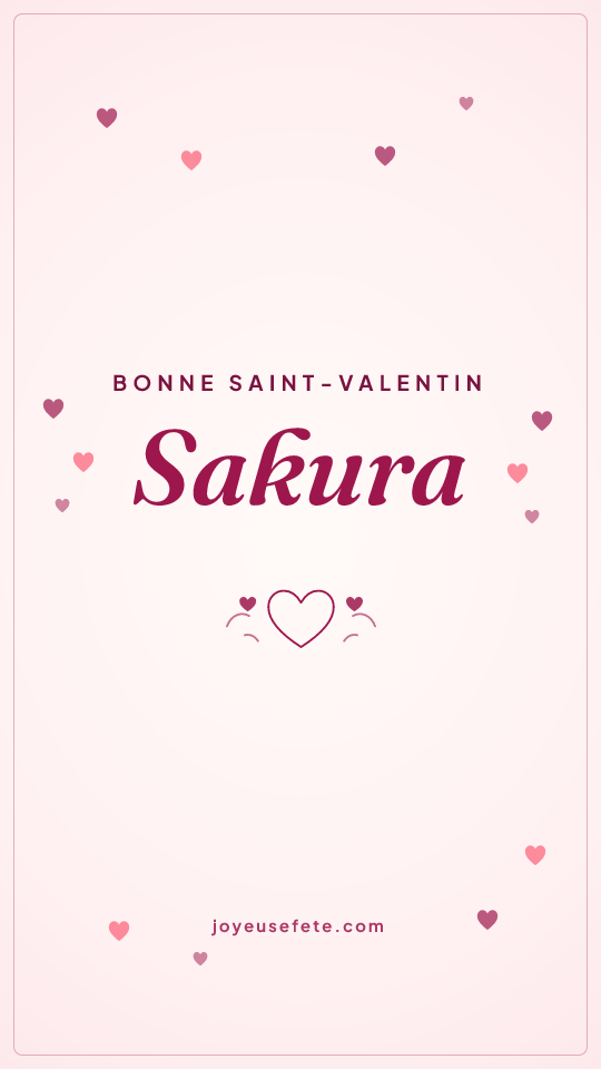 Image « Bonne Saint-Valentin Sakura » au format story