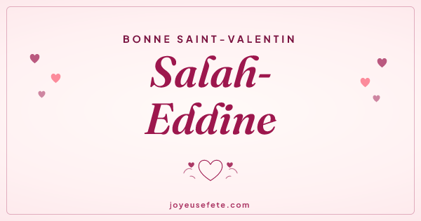 Image « Bonne Saint-Valentin Salah-Eddine » au format large