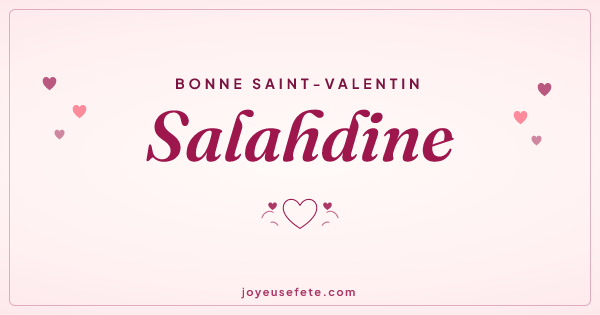 Image « Bonne Saint-Valentin Salahdine » au format large