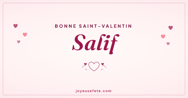 Image « Bonne Saint-Valentin Salif » au format large