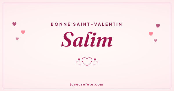 Image « Bonne Saint-Valentin Salim » au format large