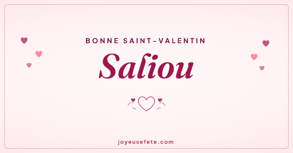 Image « Bonne Saint-Valentin Saliou » au format large
