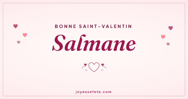 Image « Bonne Saint-Valentin Salmane » au format large