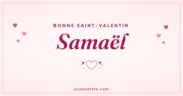 Image « Bonne Saint-Valentin Samaël » au format large