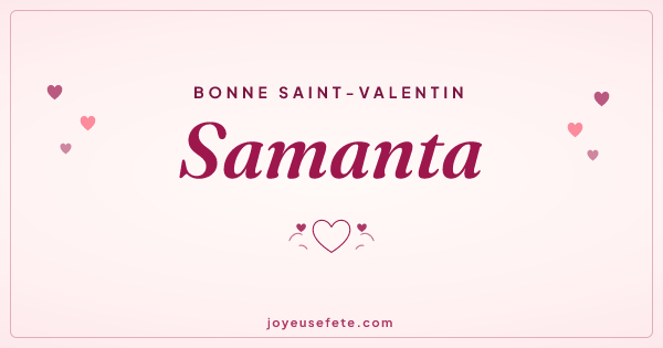 Image « Bonne Saint-Valentin Samanta » au format large
