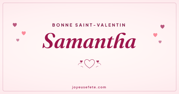 Image « Bonne Saint-Valentin Samantha » au format large