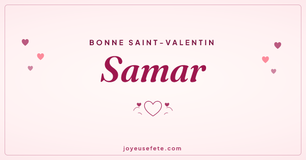 Image « Bonne Saint-Valentin Samar » au format large