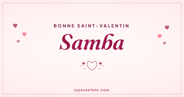 Image « Bonne Saint-Valentin Samba » au format large