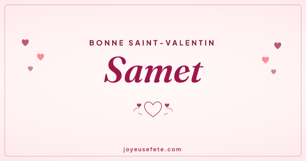 Image « Bonne Saint-Valentin Samet » au format large