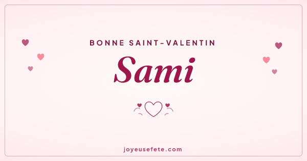 Image « Bonne Saint-Valentin Sami » au format large