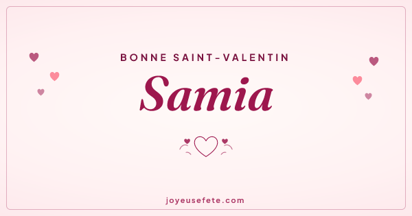 Image « Bonne Saint-Valentin Samia » au format large