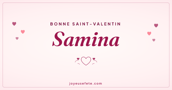 Image « Bonne Saint-Valentin Samina » au format large