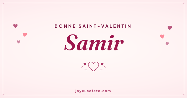 Image « Bonne Saint-Valentin Samir » au format large
