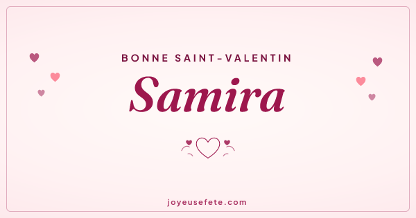 Image « Bonne Saint-Valentin Samira » au format large
