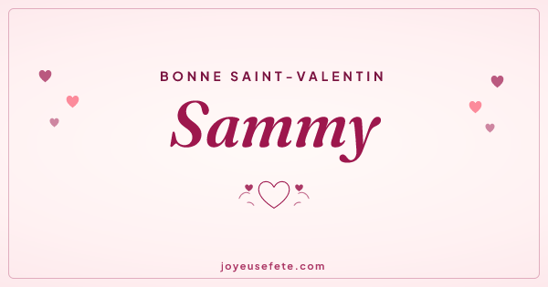 Image « Bonne Saint-Valentin Sammy » au format large
