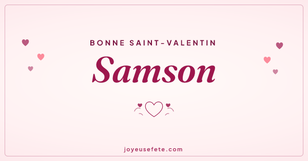 Image « Bonne Saint-Valentin Samson » au format large