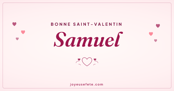 Image « Bonne Saint-Valentin Samuel » au format large