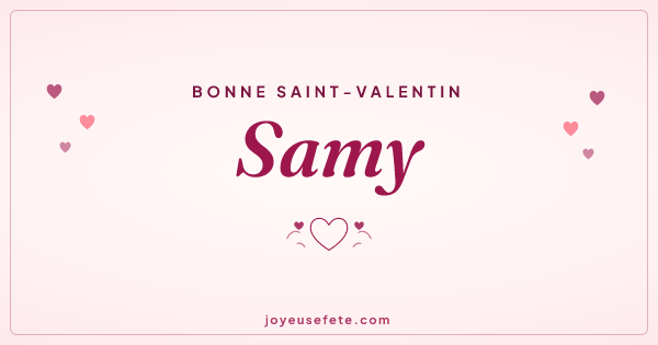 Image « Bonne Saint-Valentin Samy » au format large