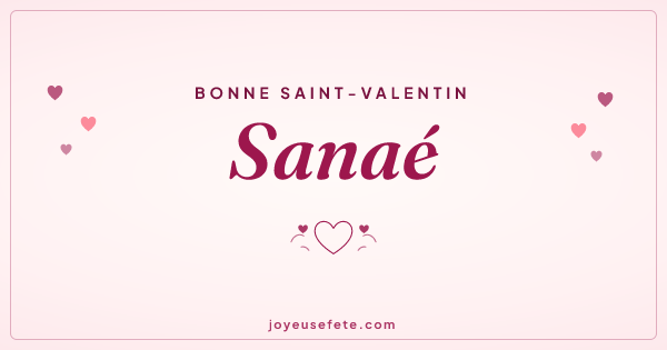 Image « Bonne Saint-Valentin Sanaé » au format large