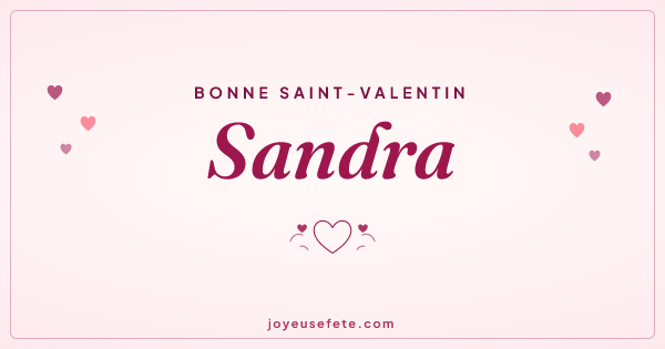 Image « Bonne Saint-Valentin Sandra » au format large