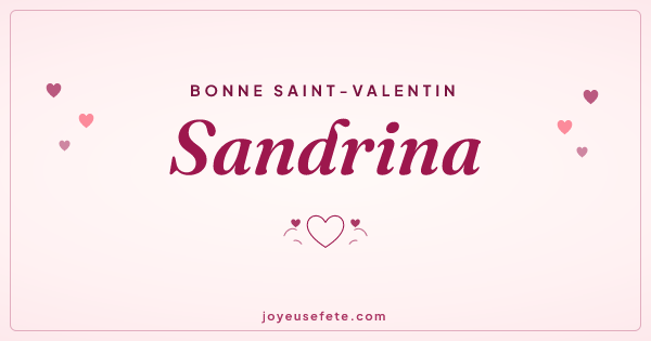 Image « Bonne Saint-Valentin Sandrina » au format large
