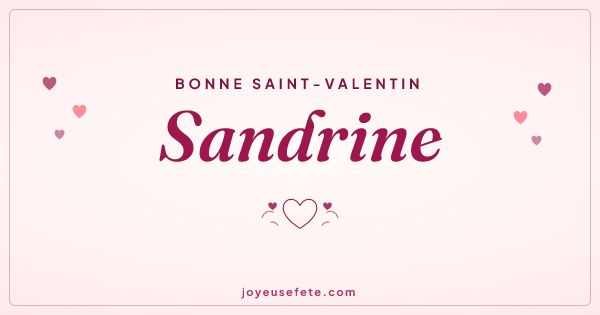 Image « Bonne Saint-Valentin Sandrine » au format large