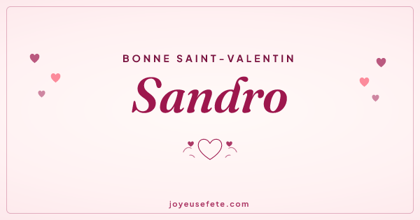 Image « Bonne Saint-Valentin Sandro » au format large